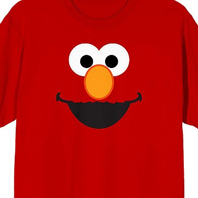 Men's Sesame Street Elmo Face Graphic Tee