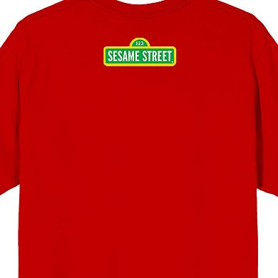 Men's Sesame Street Elmo Face Graphic Tee