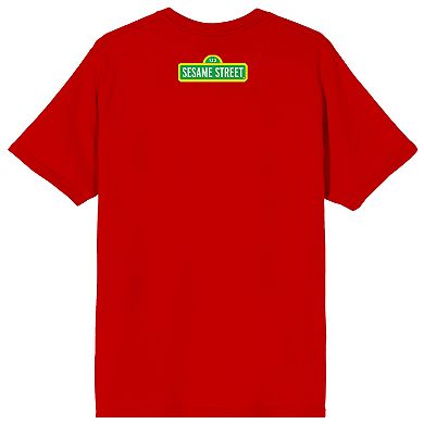 Men's Sesame Street Elmo Face Graphic Tee