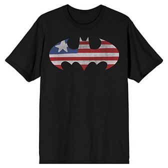 Men's Batman Red, White & Blue Graphic Tee