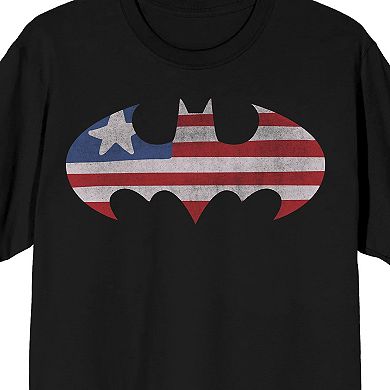 Men's Batman Red, White & Blue Graphic Tee