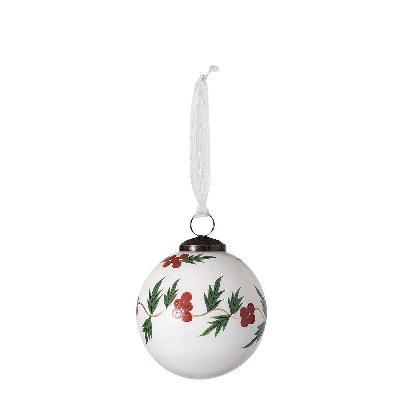 4 H Sullivans Holly Berry Ball Christmas Ornament  Multicolor