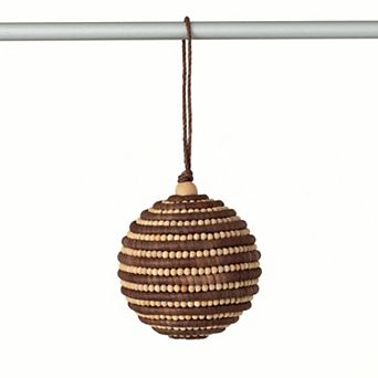 Haven Living Wooden Beaded Christmas Ornament