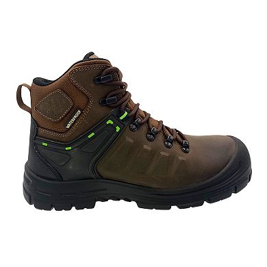 AdTec Men's Brown Waterproof Safety Toe Leather Work Boots