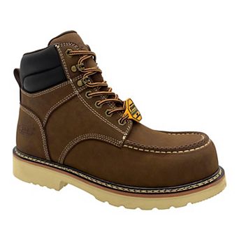 AdTec Men's Brown Leather Work Boots