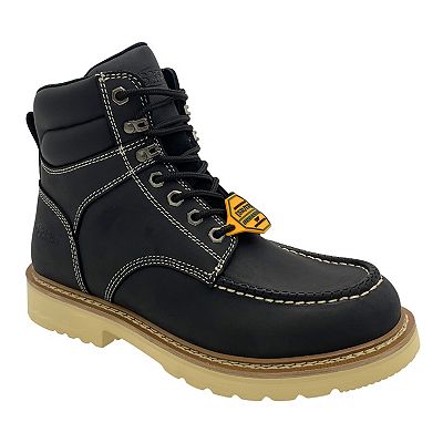 AdTec Men's Black Leather Work Boots