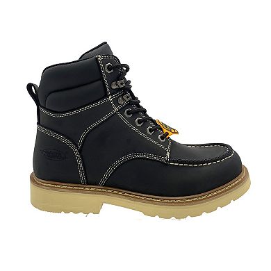 AdTec Men's Black Leather Work Boots