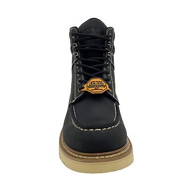 AdTec Men's Black Leather Work Boots