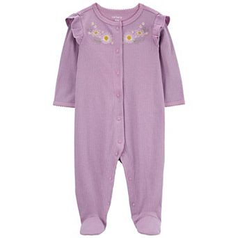 Baby Girl Carter's Floral Snap-Up Thermal Sleep & Play
