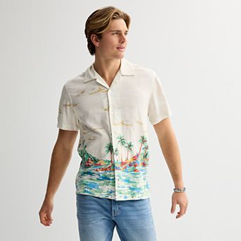 Men's Trinity Coast Camp Collar Button-Down Shirt