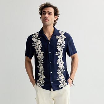 Men's Trinity Coast Camp Collar Button-Down Shirt