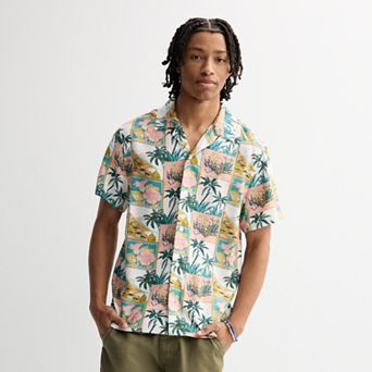 Men's Trinity Coast Camp Collar Button-Down Shirt