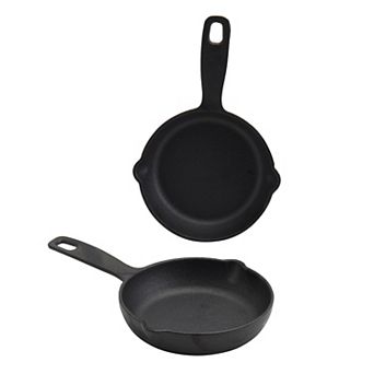 The Big One® 2 pc 5-inch Pre-Seasoned Cast-Iron Skillet Set