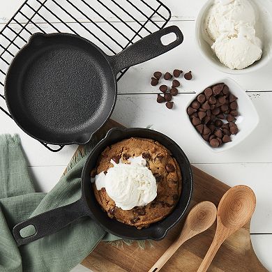 The Big One 2-Piece 5-inch Pre-Seasoned Cast-Iron Skillet Set