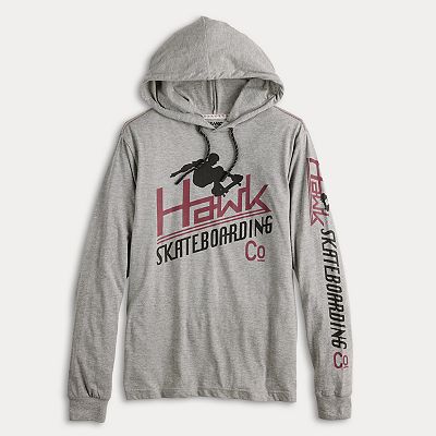 Tony Hawk グレー パーカー L Men's Tony Hawk Long Sleeve Graphic T-Shirt Hoodie