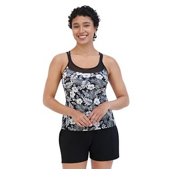 Plus Size ZeroXposur Lima Crescent Tankini Top