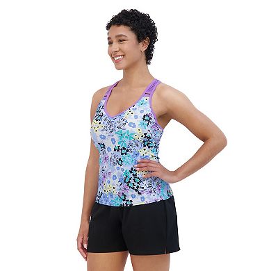 Plus Size ZeroXposur Savannah Action V-Neck Tankini Swim Top