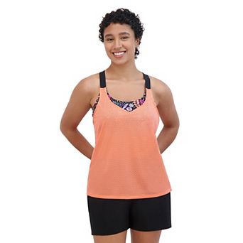 Plus Size ZeroXposur Wide Strap Twofer Swim Top