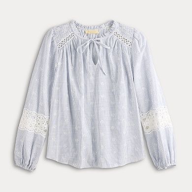 Women's Farmers Market Smocked Shoulder Blouse