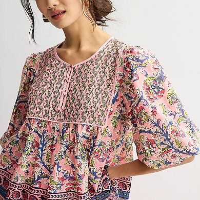 Women's Farmers Market Puff Sleeve Blouse