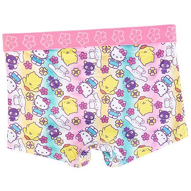 Girls 4-10 Hello Kitty and Friends 4-Pack Boyshort Panties Set