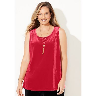 Catherines Women's Plus Size Anywear Velvet Tank
