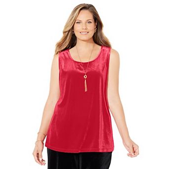 Catherines Women's Plus Size Anywear Velvet Tank