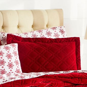 BrylaneHome Velvet Diamond Quilted Sham