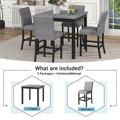 Merax 5-piece Counter Height Dining Set