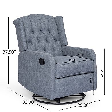 Classic Design, Manual Recliner Chair With 360-degree Swivel