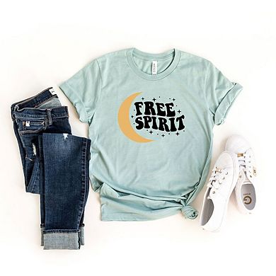 Free Spirit Moon Short Sleeve Graphic Tee