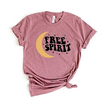 Free Spirit Moon Short Sleeve Graphic Tee
