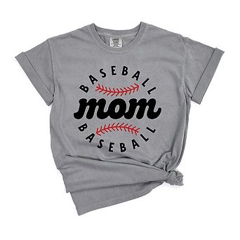 Baseball Mom Baseball Garment Dyed Tees