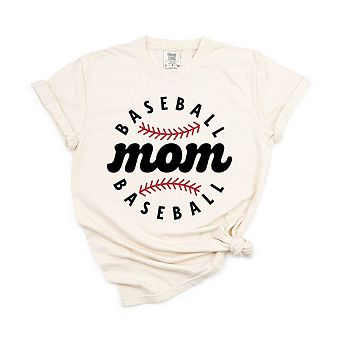 Baseball Mom Baseball Garment Dyed Tees