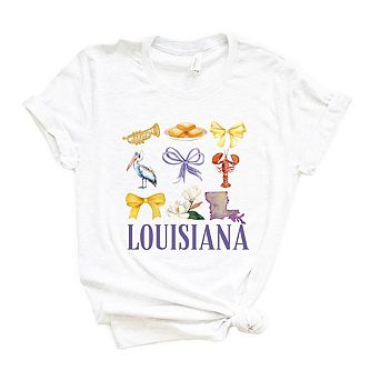Coquette Louisiana Chart Short Sleeve Graphic Tee