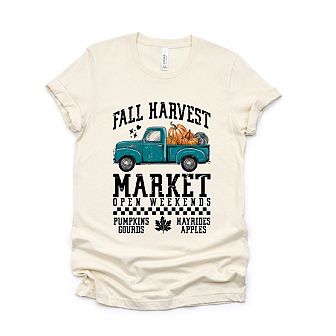 Fall Harvest Truck Short Sleeve Graphic Tee