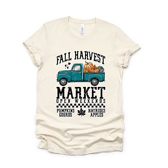 Fall Harvest Truck Short Sleeve Graphic Tee