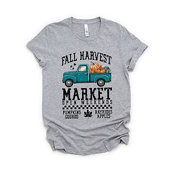 Fall Harvest Truck Short Sleeve Graphic Tee