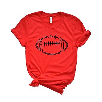 Football Game Day Short Sleeve Graphic Tee