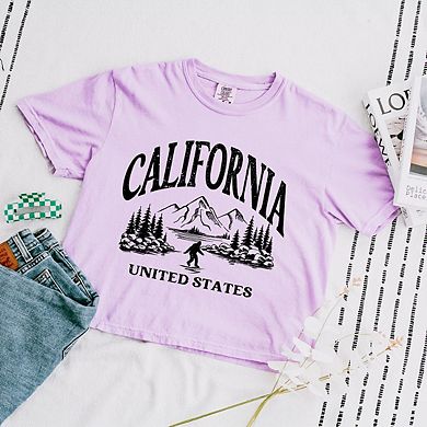 California Forest Scene Relaxed Fit Cropped Tee