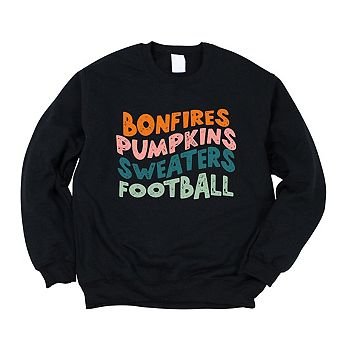 Bonfires Pumpkins Sweaters Football Sweatshirt