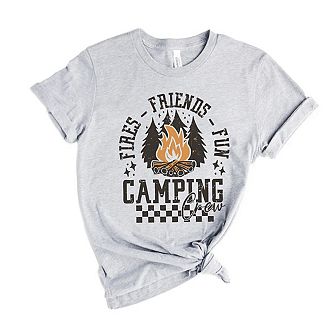 Fires Friends Fun Short Sleeve Graphic Tee