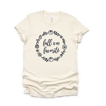 Fall Is My Favorite Circle Short Sleeve Graphic Tee