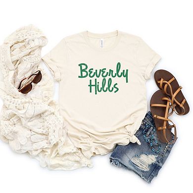 Beverly Hills Cursive Short Sleeve Graphic Tee