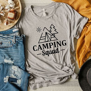Camping Squad Tent Short Sleeve Graphic Tee