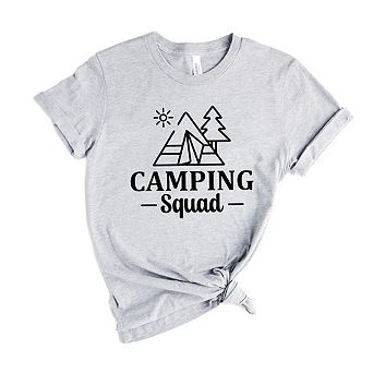Camping Squad Tent Short Sleeve Graphic Tee