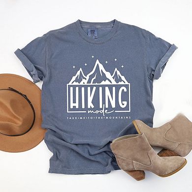 Hiking Mode Take Me To The Mountains Garment Dyed Tees