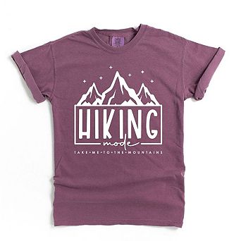 Hiking Mode Take Me To The Mountains Garment Dyed Tees