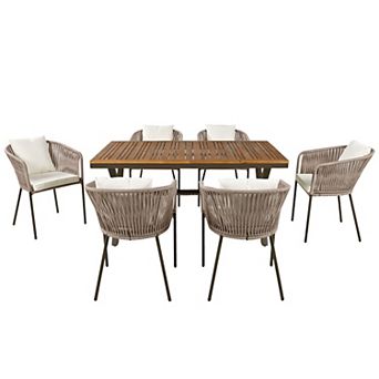 Merax 7 pc Outdoor Patio Dining Set