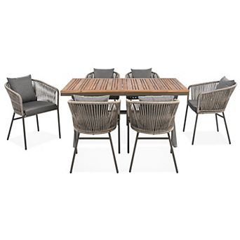 Merax 7 pc Outdoor Patio Dining Set